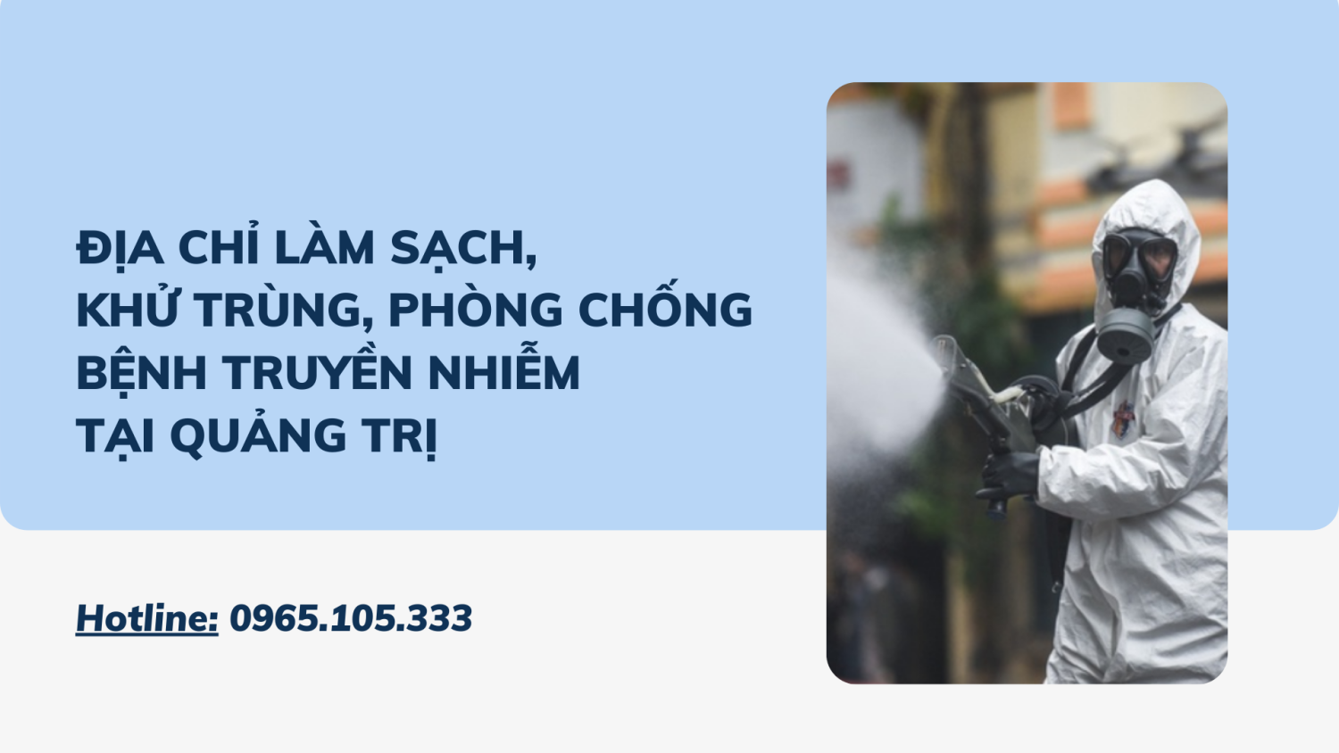 Địa chỉ làm sạch, khử trùng, phòng chống bệnh truyền nhiễm tại Quảng Trị