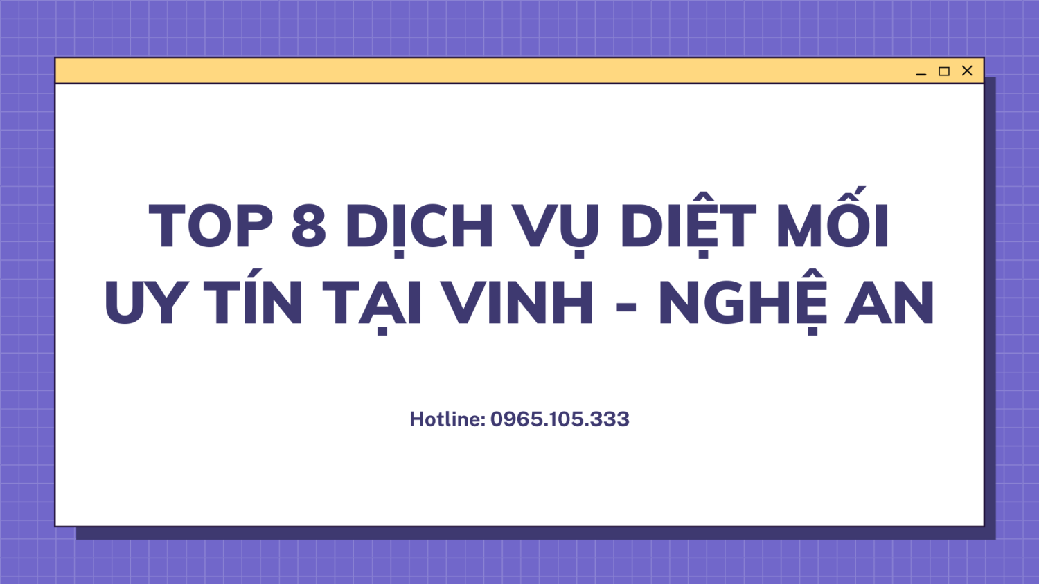 TOP 8 dịch vụ diệt mối uy tín tại Vinh - Nghệ An