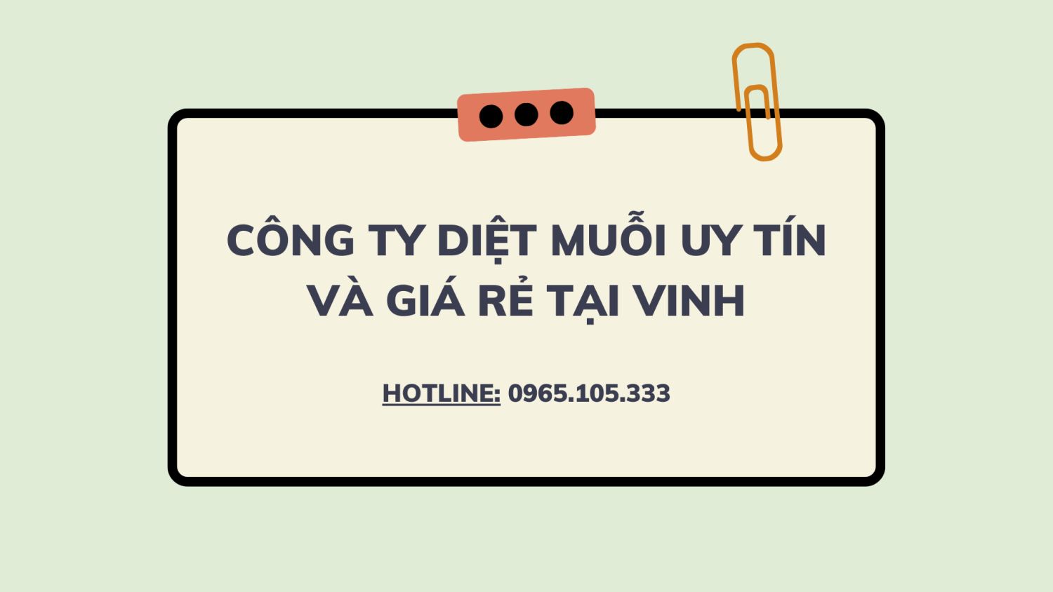 Công ty diệt muỗi uy tín và giá rẻ tại Vinh