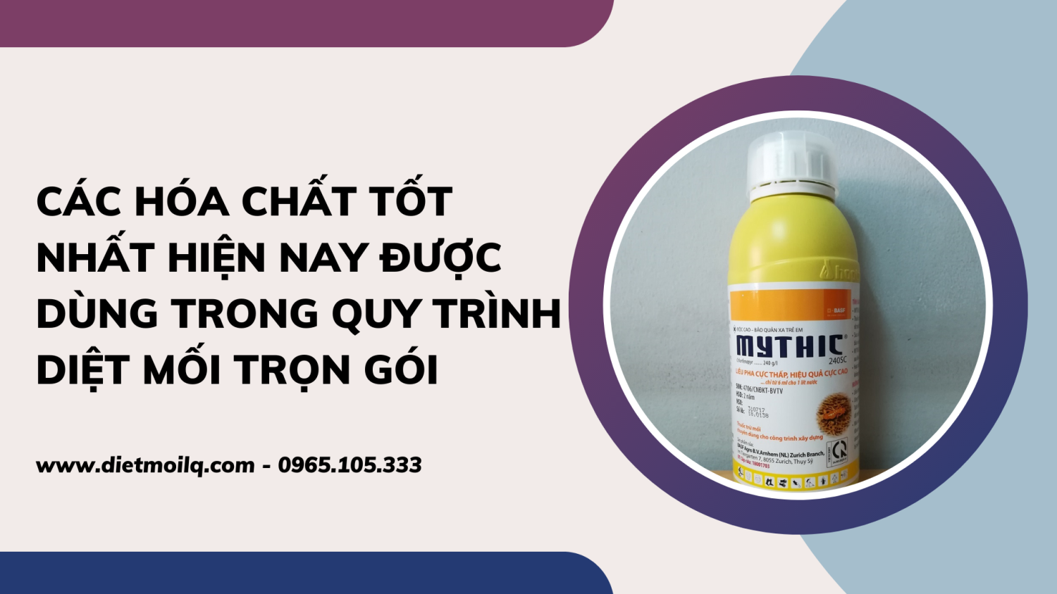 Các hóa chất tốt nhất hiện nay được dùng trong quy trình diệt mối trọn gói