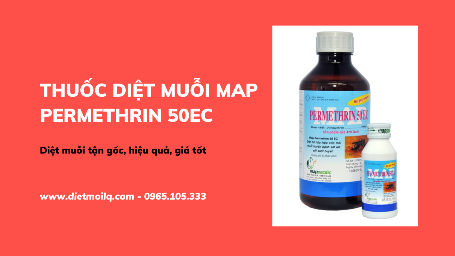 Thuốc diệt muỗi Map Permethrin 50EC - Diệt muỗi tận gốc, hiệu quả, giá tốt