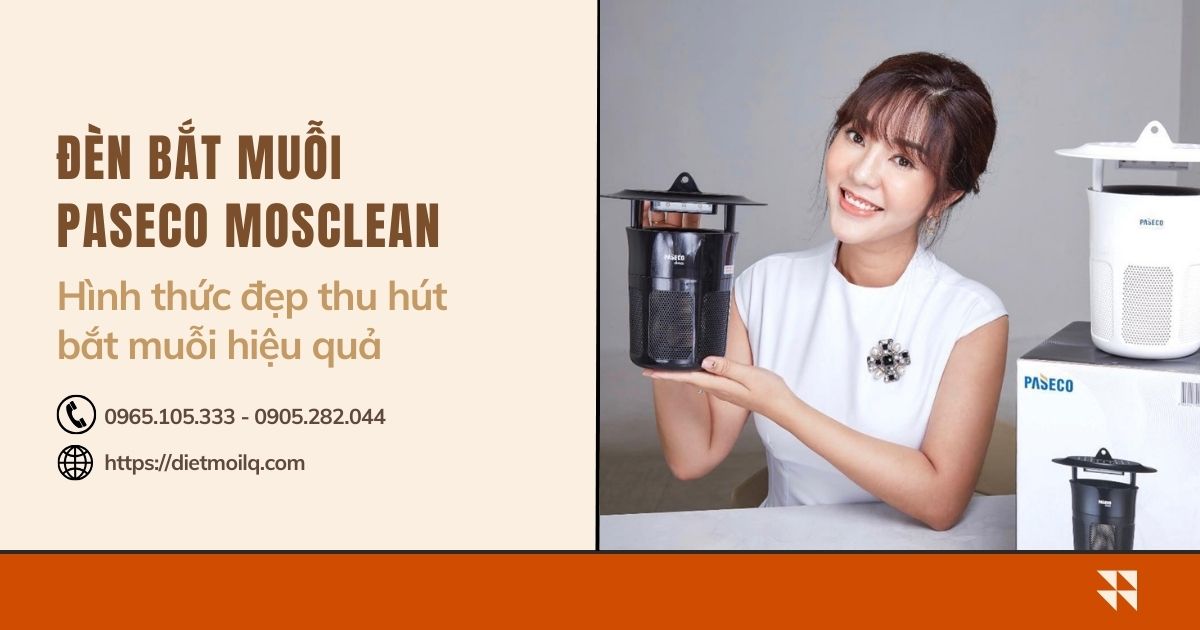 Đèn bắt muỗi Paseco MOSClean hình thức đẹp, thu hút bắt muỗi hiệu quả