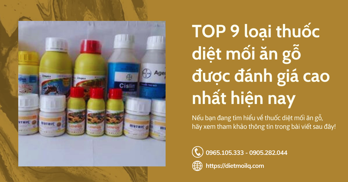 TOP 9 loại thuốc diệt mối ăn gỗ được đánh giá cao nhất hiện nay