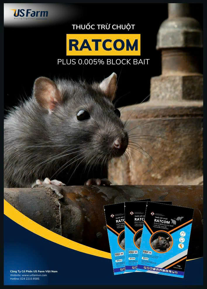 Thuốc trừ chuột Ratcom – Giải pháp tối ưu bảo vệ gia đình và mùa màng