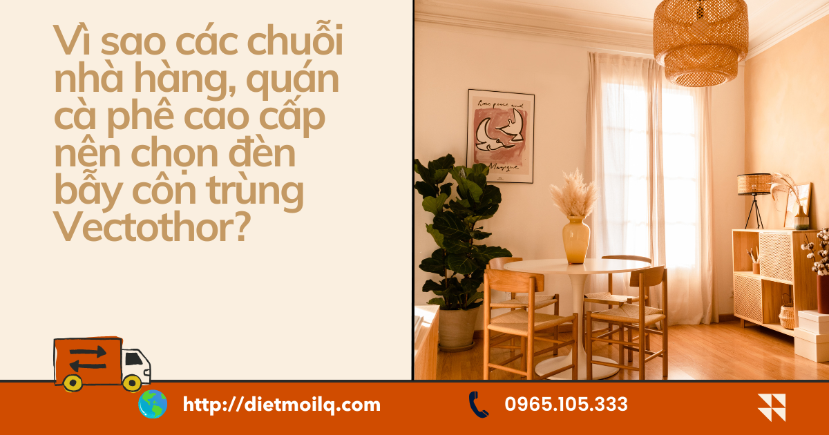 Vì sao các chuỗi nhà hàng, quán cà phê cao cấp nên chọn đèn bẫy côn trùng Vectothor?